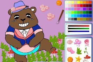 吃瓜小熊怎么上色视频,轻松掌握上色技巧